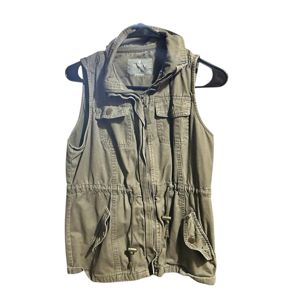 Vanity Olive Green Utility Vest size small - Picture 2 of 6